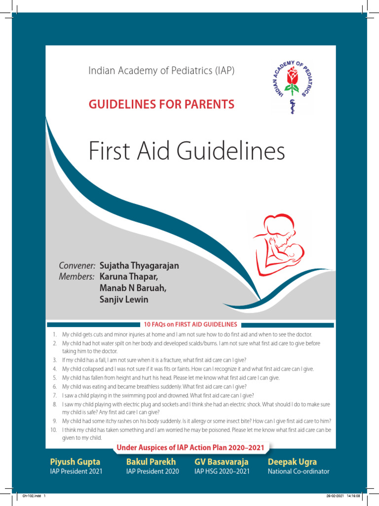 Guidelines For First Aid PDF Burn Wound