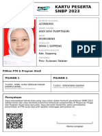 Kartu Peserta SNBP 2023: 423586393 Andi Novi Puspitasari 0039538063 Sman 1 Soppeng Kab. Soppeng Prov. Sulawesi Selatan
