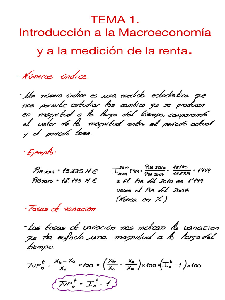 Apuntes Tema 1 | PDF | Producto Interno Bruto | Índice de precios al ...