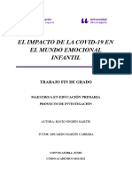 El Impacto de La COVID-19 en El Mundo Emocional Infantil.