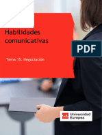 Habilidades Comunicativas: Tema 15. Negociación