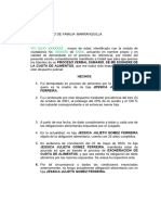 Demanda de Exoneracion Cuota Alimentaria