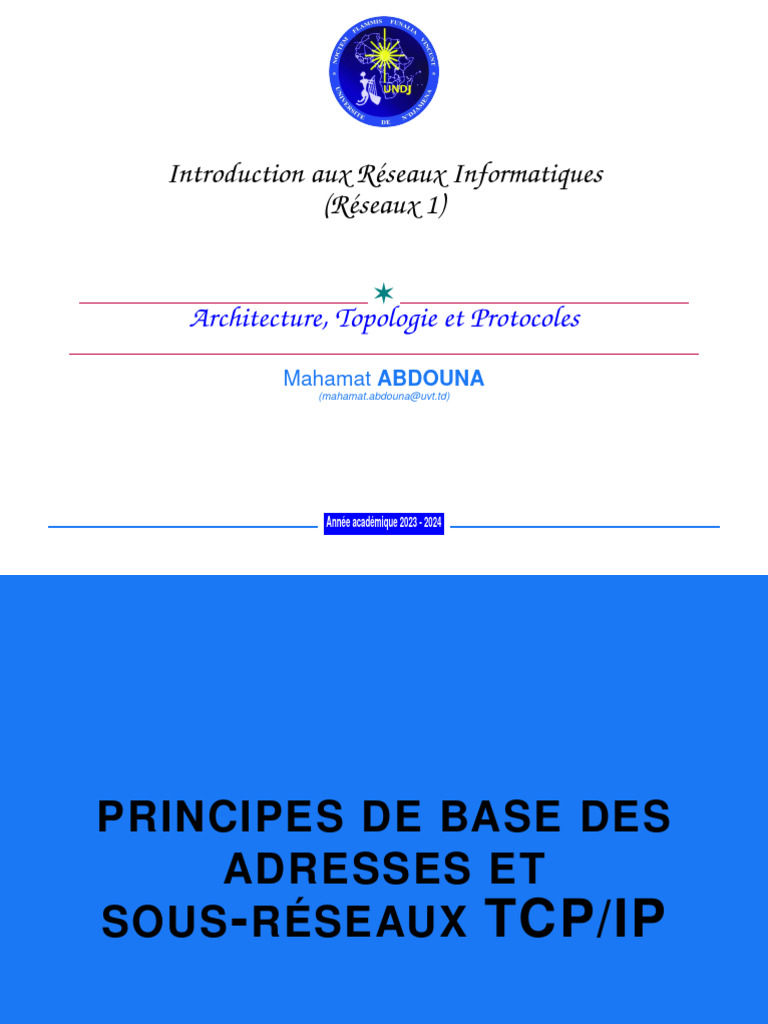 Introduction à l'Adressage IP V4 | PDF | Adresse IP | Protocoles Internet