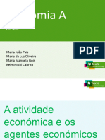 A Atividade Económica e Os Agente Económicos