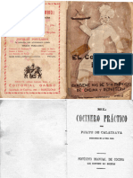 El Cocinero Practico de Felipe de Calatrava Año Aproximado 1930