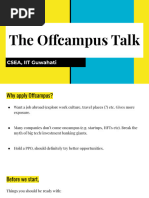 The Offcampus Talk