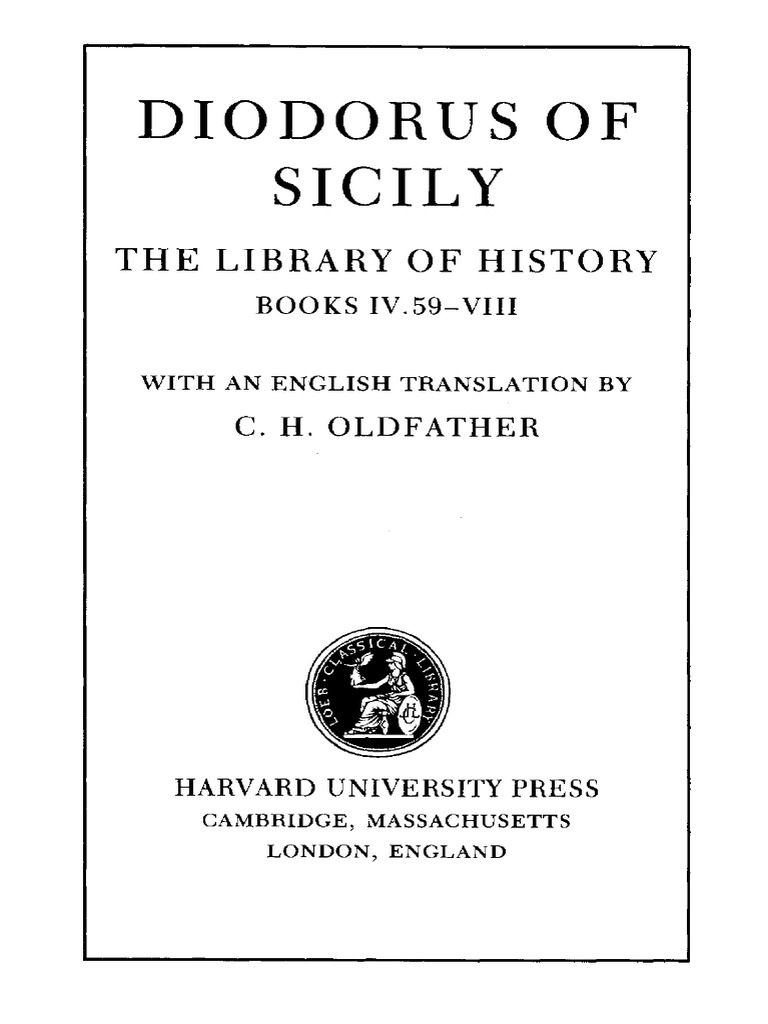Diodorus of Sicily in Twelve Volumes. Vol.3 | PDF | Theseus | Mythology Of  Central Greece