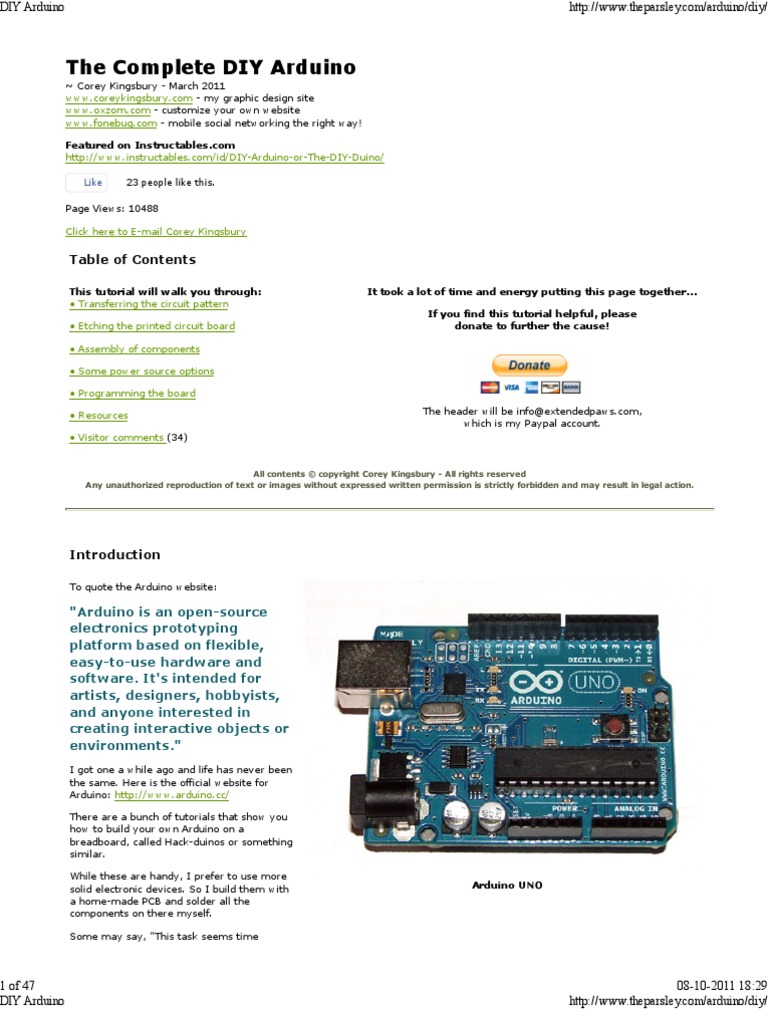 DIY Arduino | PDF | Printed Circuit Board | Arduino
