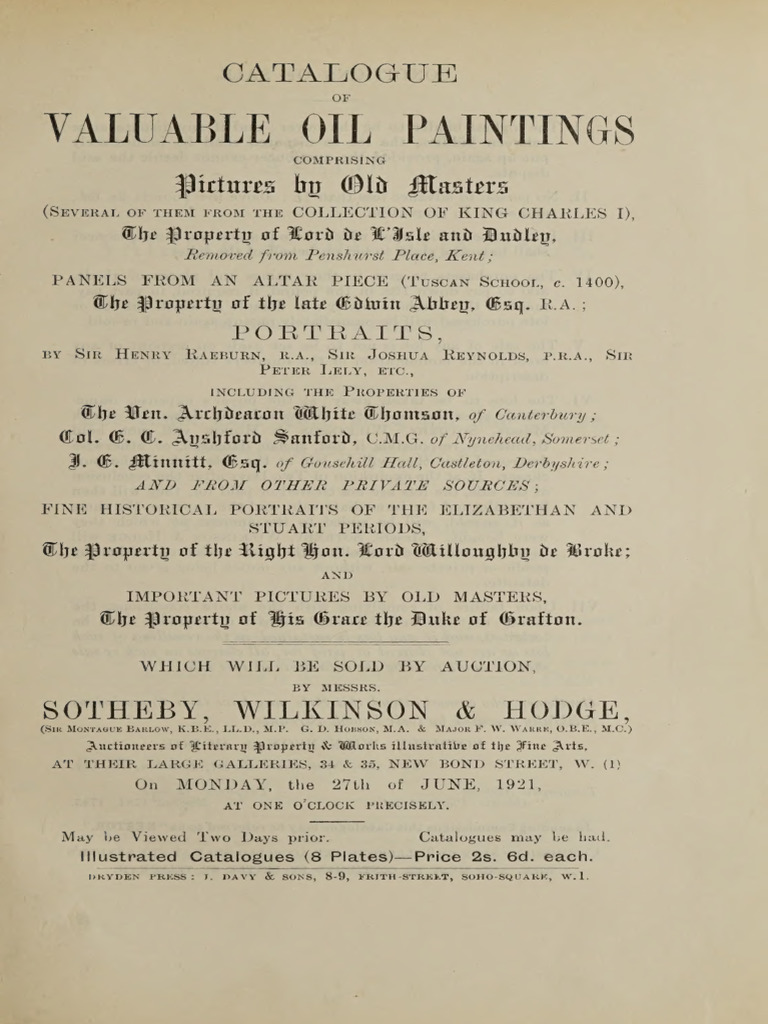 Valuable Oil Paint 00 So TH PDF Auction