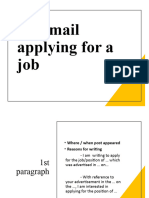 An Email Applying For A Job