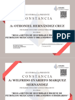 Constancia: A: Othoniel Hernández Cruz