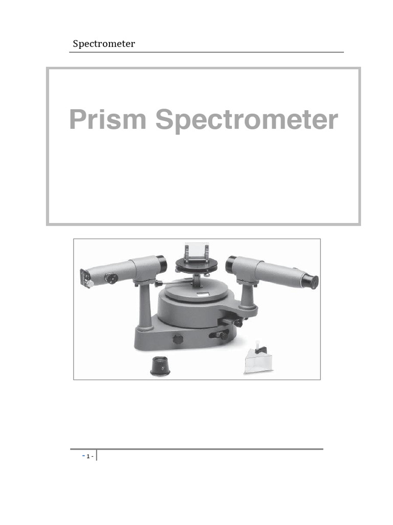 Yantra 6" Inch 1 Minute Diffraction Spectrometer To Measure Prism Refractive Index