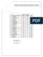 12TH Cbse Batch 1 Maths Test Mark List - 6-11-23