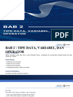 Tipe Data, Variabel, Operator - Analisis Data Fase E