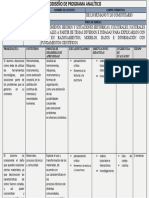 Programa Analítico Segundo Grado