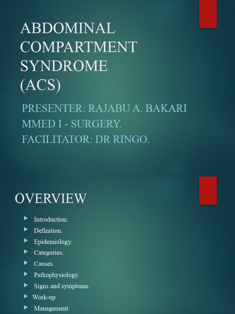 Managing Abdominal Compartment Syndrome | PDF | Physiology | Medicine
