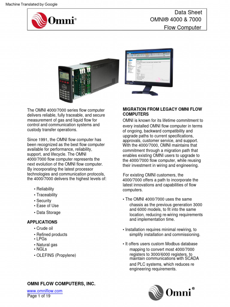 Data Sheet OMNI 4000 7000 | PDF | Programmable Logic Controller ...