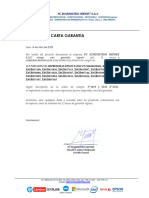 Carta de Garantia.