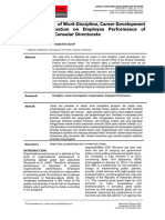 The Influence of Work Discipline, Career Development and Compensation On Employee Performance of Protocol and Consular Directorate