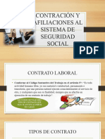 Contración y Afiliaciones Al Sistema de Seguridad Social