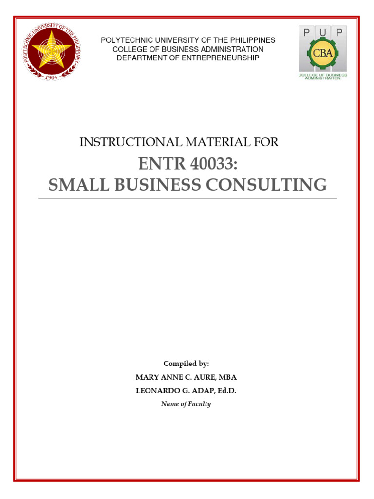 Im Small Business Consulting Aure Ma Pdf Pdf Consultant Business