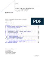 Voelke - Le Théorème Fondamental de La Géométrie Projective - 1847-1900