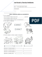 Examen de Personal Social y Ciencias Ambiente Mes de Noviembre Completo 2023