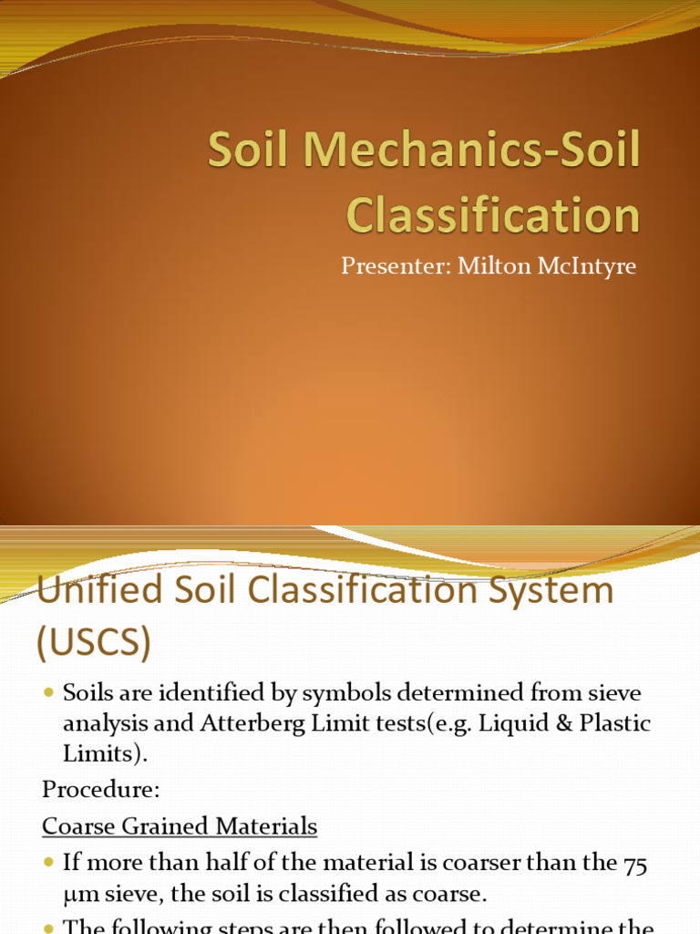 Soil Classification Using USCS | PDF | Horticulture | Physical Sciences