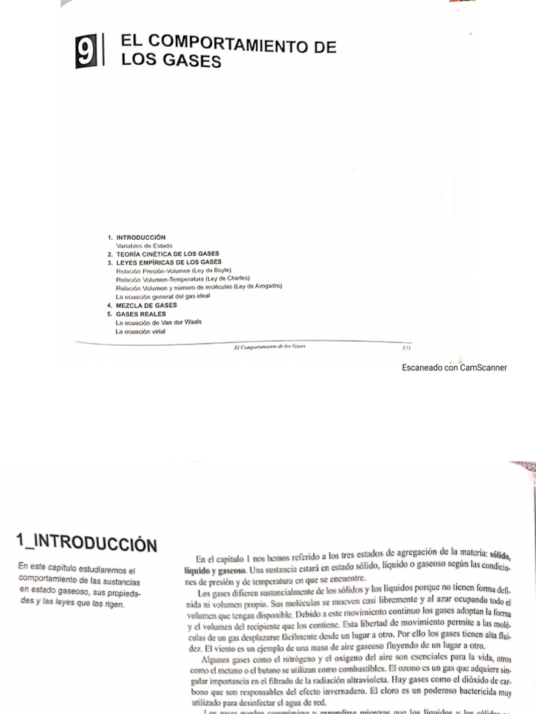 Leyes de Boyle, Charles y Gay Lussac. Gases Ideales y Reales. | PDF