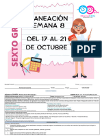 Planeacion Semana 8 Sexto Grado 2022