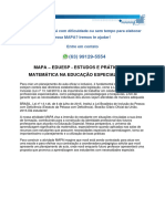 MAPA - EDUESP - ESTUDOS E PRÁTICAS DA MATEMÁTICA NA EDUCAÇÃO ESPECIAL - 54/2023