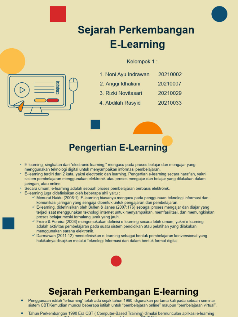 Kel 1 E-Learning | PDF