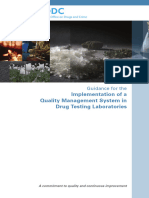 Implementation of A Quality Management System in Drug Testing Laboratories