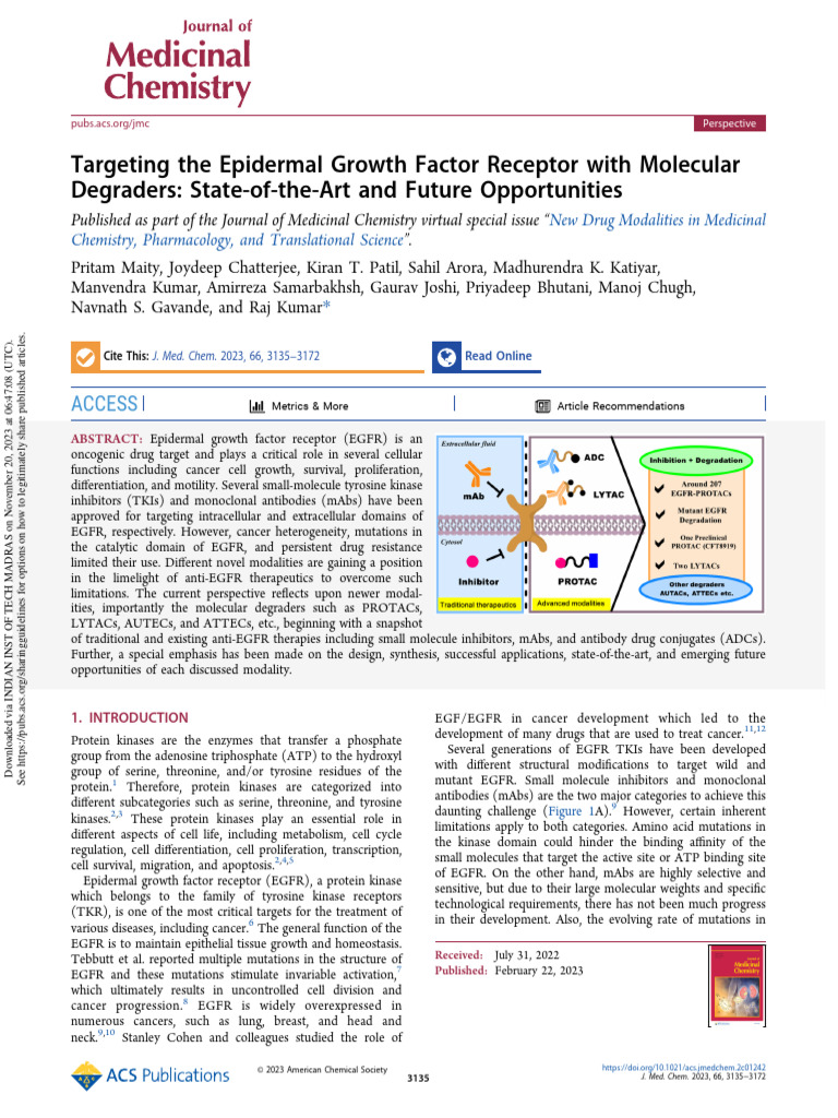 Maity Et Al 2023 Targeting The Epidermal Growth Factor Receptor With ...