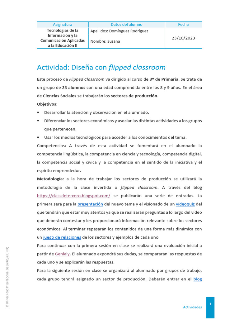 Flipped Classroom en Ciencias Sociales | PDF