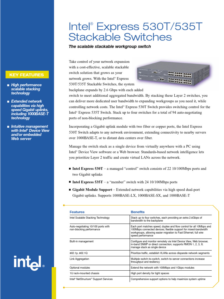 Exp530t 535t PDF Network Switch Computer Network