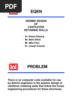 Seismic Design of Cantilever Retaining Walls