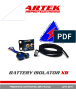 CARTEK BATTERY ISOLATOR XR Instructions - En.pl