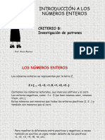 Introducción A Los Números Enteros: Criterio B: Investigación de Patrones