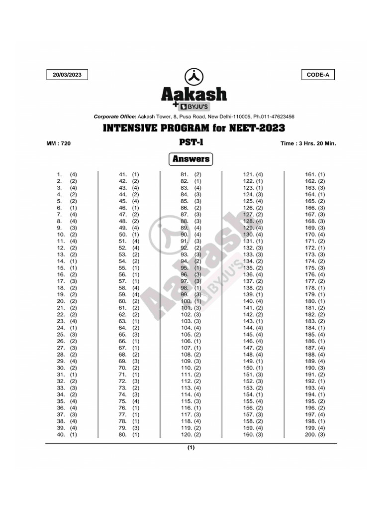 Intensive PST-01 Solution | PDF
