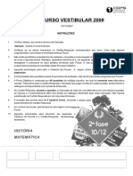 Concurso Vestibular 2008: História Matemática