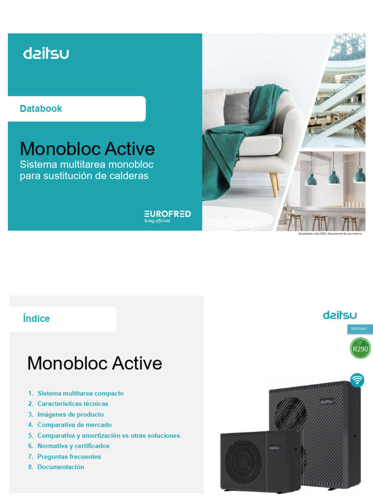 Comparativa Monobloc Active Daitsu | PDF | Bomba de calor | Ciencias ...