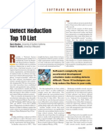 Software Defect Reduction - Top10 List