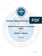 NRE 2023 Dental Syllabus