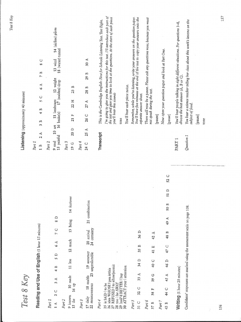 First Fs 2 Test 8 Keys PDF