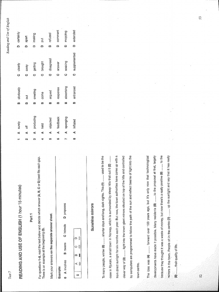 First Fs 2 Test 7 Reading & Writing | PDF