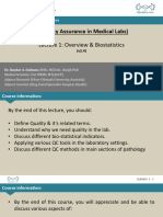 L 1 - Intro & Biostatistics