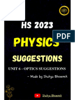 HS 2uui023 Physics Suggestions-Optics