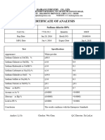 COA - Sodium Chlorite 80%