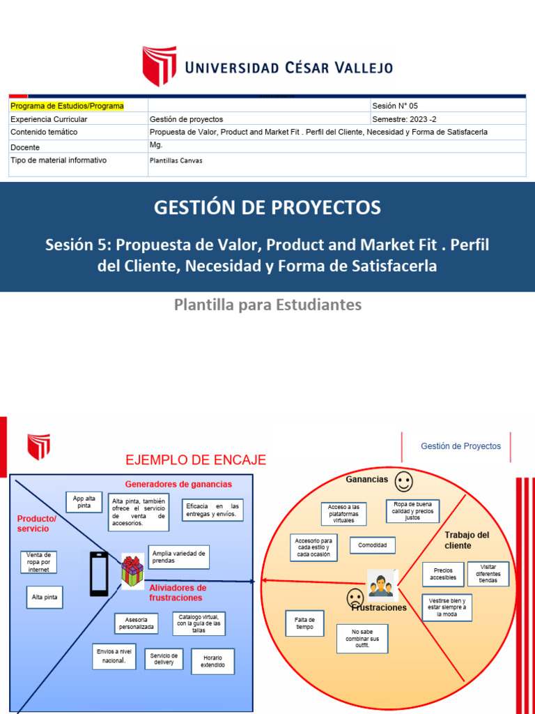 Propuesta de Valor y Product Fit Canvas | PDF | Las compras en línea ...